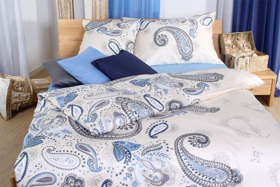 Duvet - Kissenbezug - Paisley blau