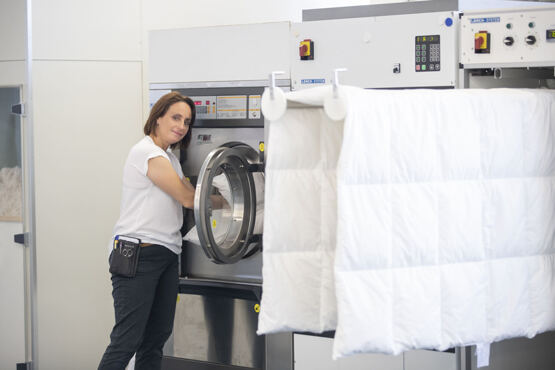 Nettoyage humide des coussins