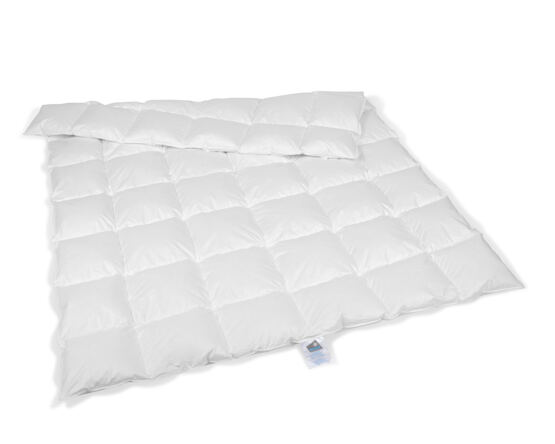 Couette légère toutes saisons – oie d'Autriche élevée en plein air, 90 % de duvet