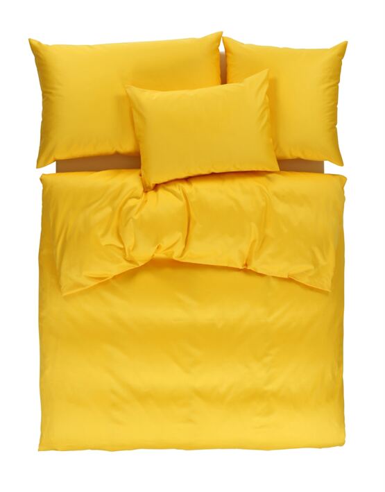 Nackenkissen-Uni--Satin-Gelb