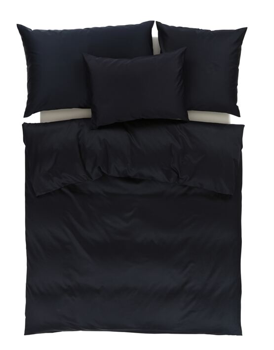 Nackenkissen-Uni-Satin-Schwarz