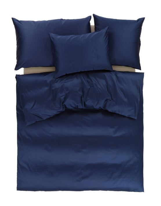 Nackenkissen-Uni-Satin-Marine